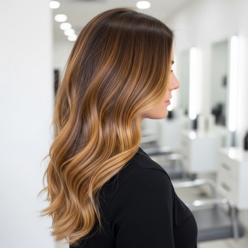 Woman with Balayage hair