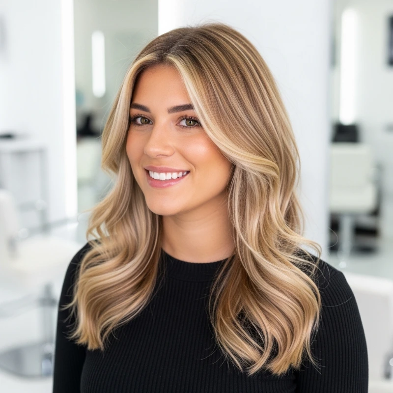 Woman with Highlights half head